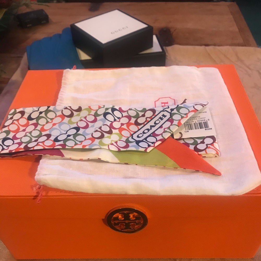 Coach Legacy Stripe Signature Silk Scarf